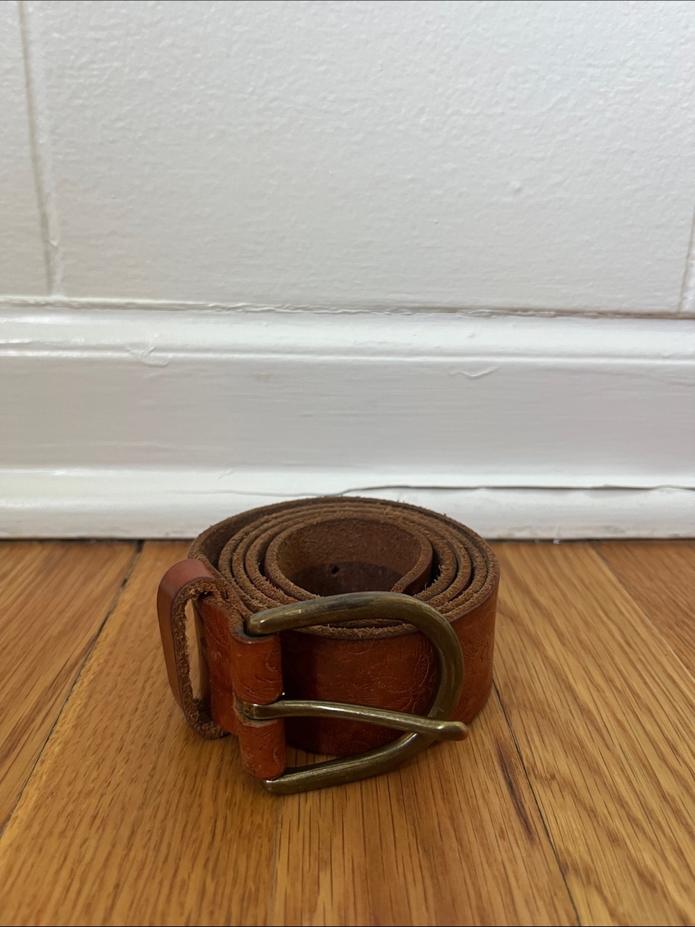 Classic Brown Leather Womens Belt